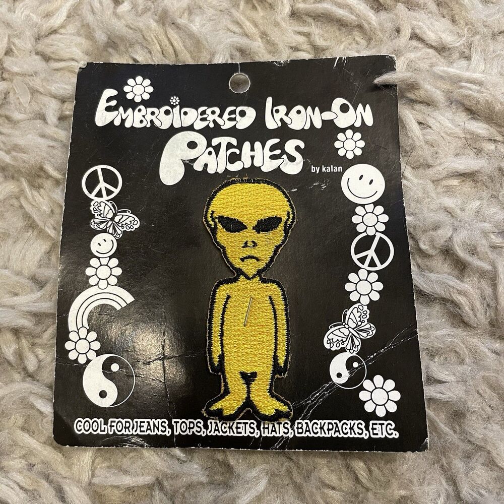 Vintage NOS Embroidered Iron-on Patches By Kalan "Alien" 1996
